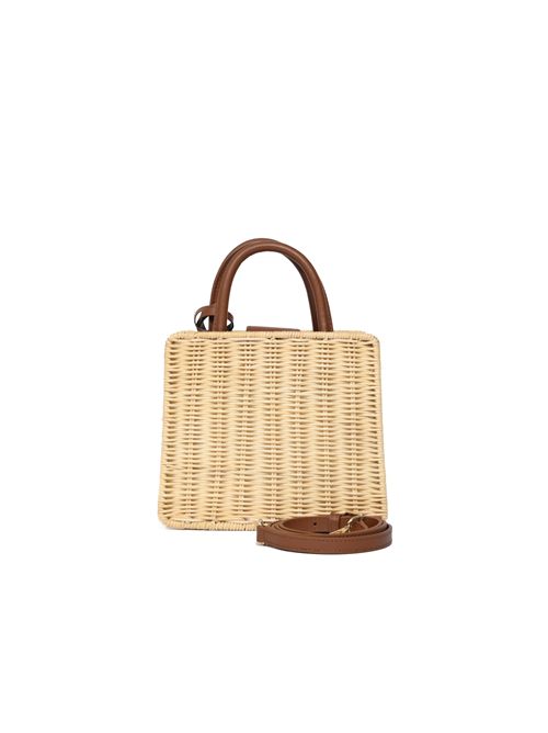 Borsa Shop Mini in paglia e pelle Cuoio Mc2 Saint Barth | SHBM000201737L